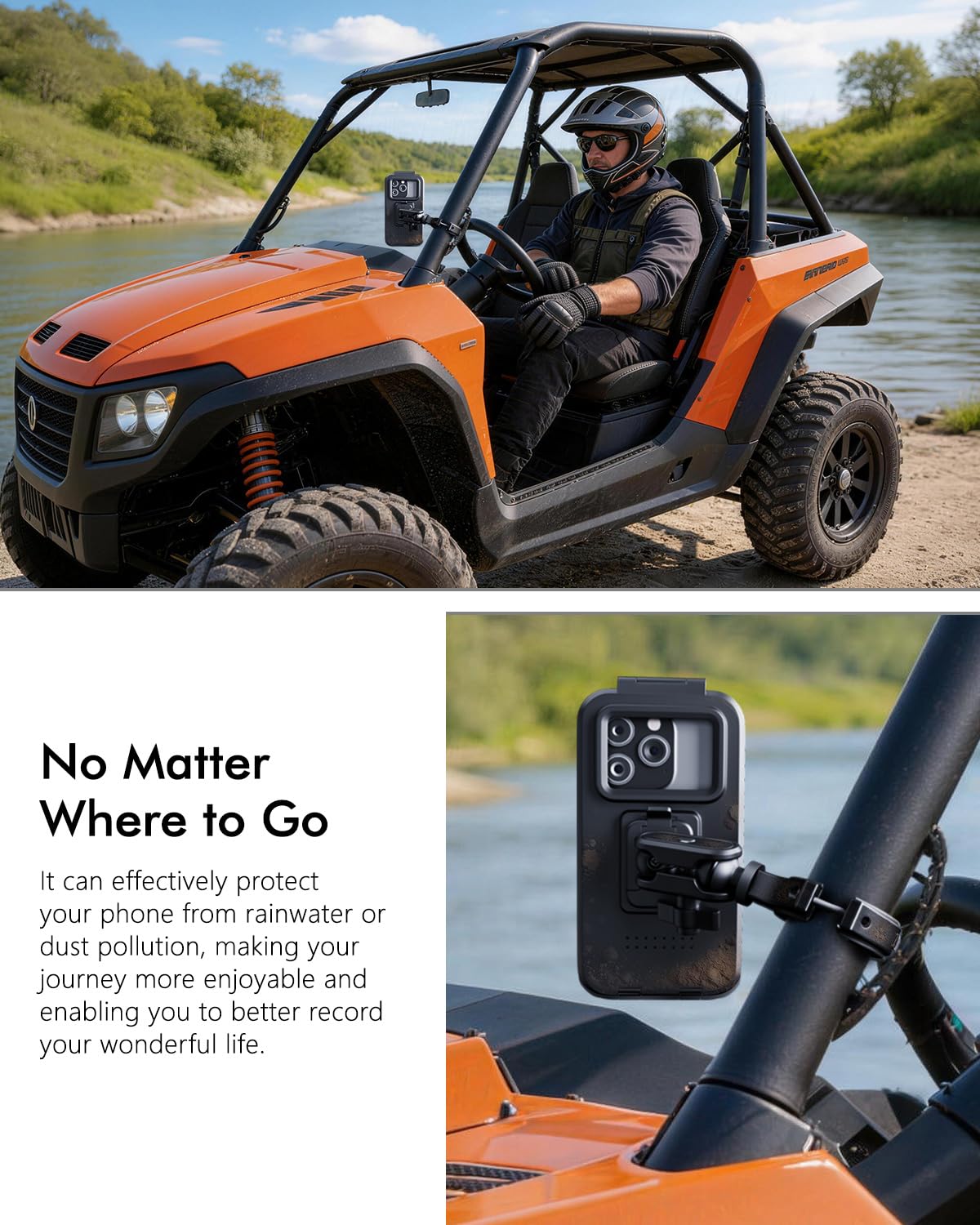 IP65 Waterproof Motorcycle Phone Mount H678145