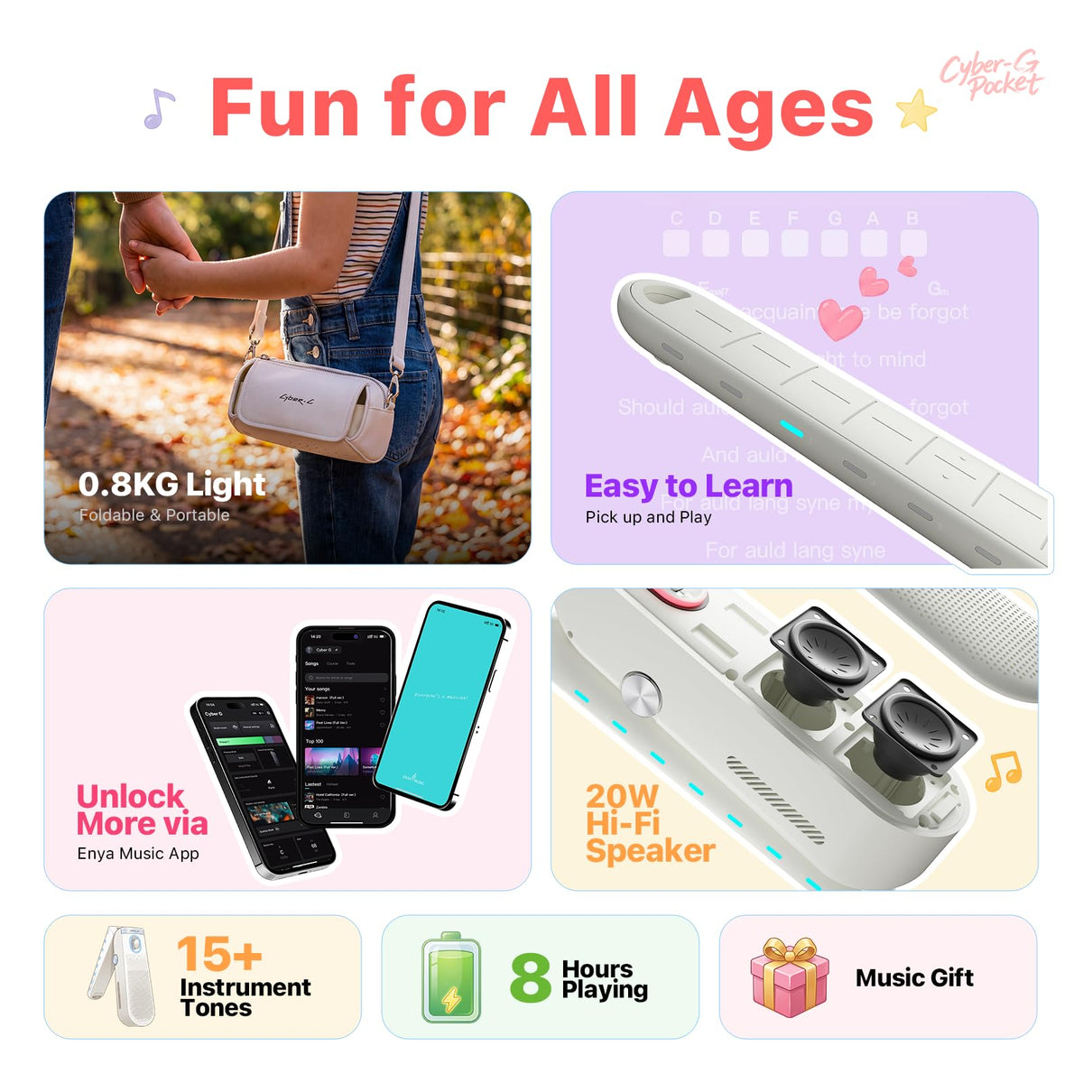 Pocket Guitar with Built-in Speaker F243