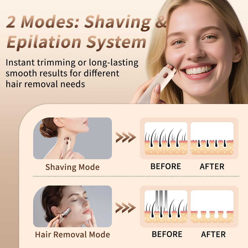 2-in-1 Rechargeable Epilator with LED Light A7007
