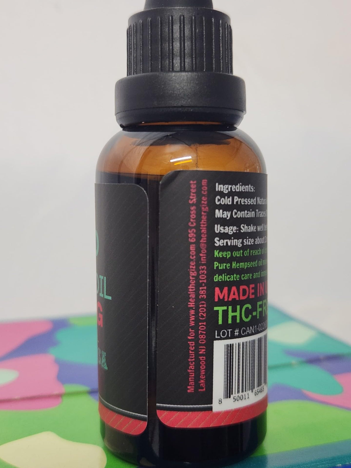 Hemp Oil Drops 5 Pack Cold Pressed Vegan Z3228