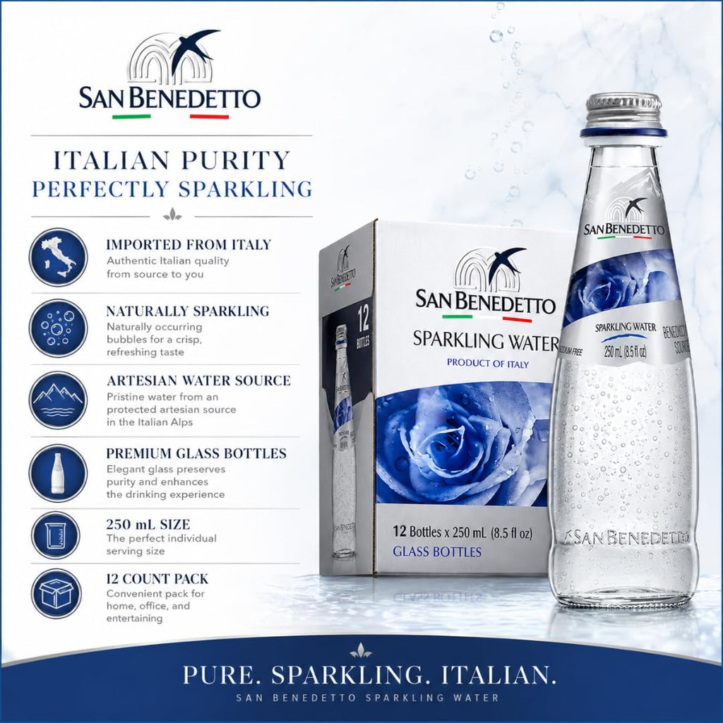 Sparkling Mineral Water 250 mL Glass Bottles 12 Count P219