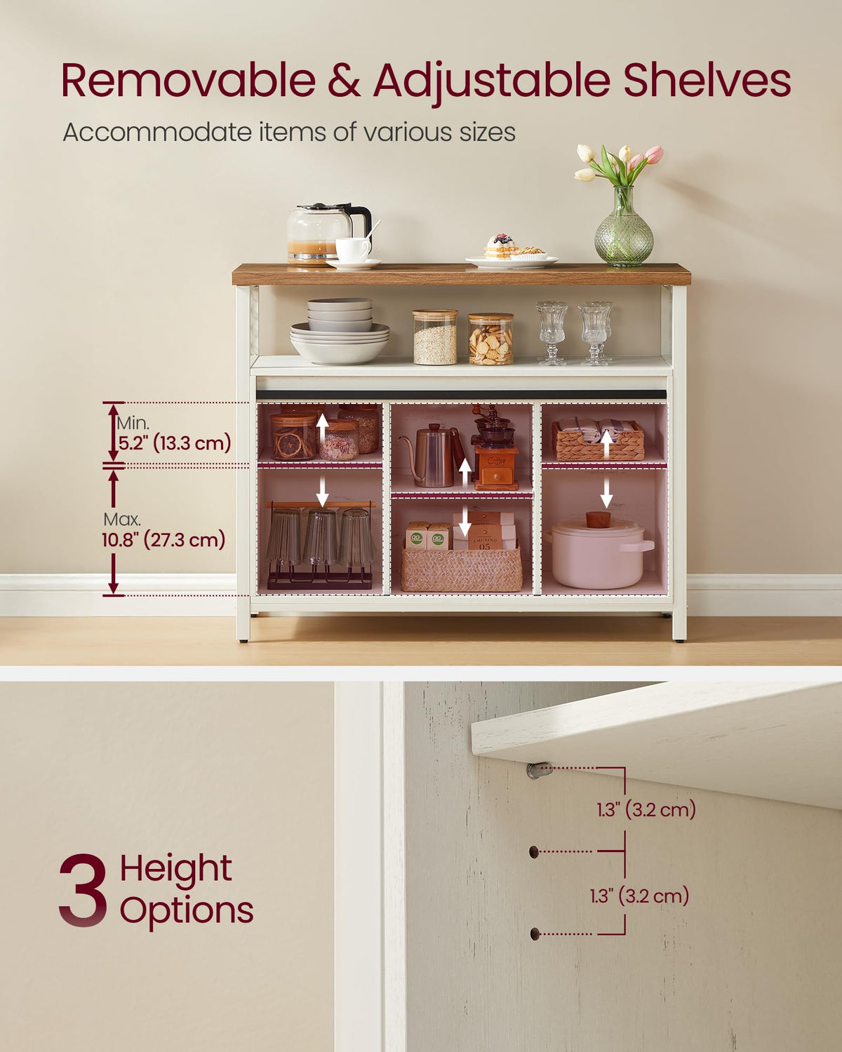 Buffet Cabinet with 2 Sliding Barn Doors H642615
