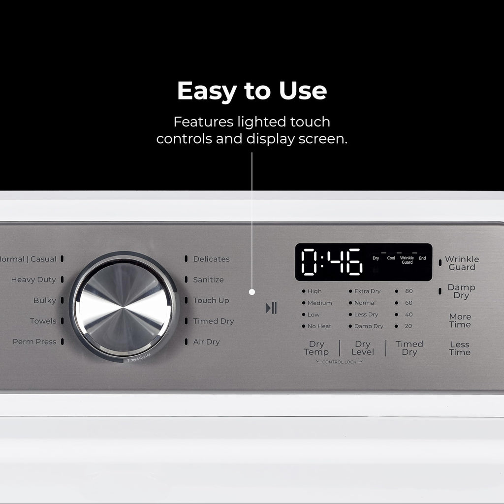 7.0 cu. ft. Front Load Electric Dryer - White I518107