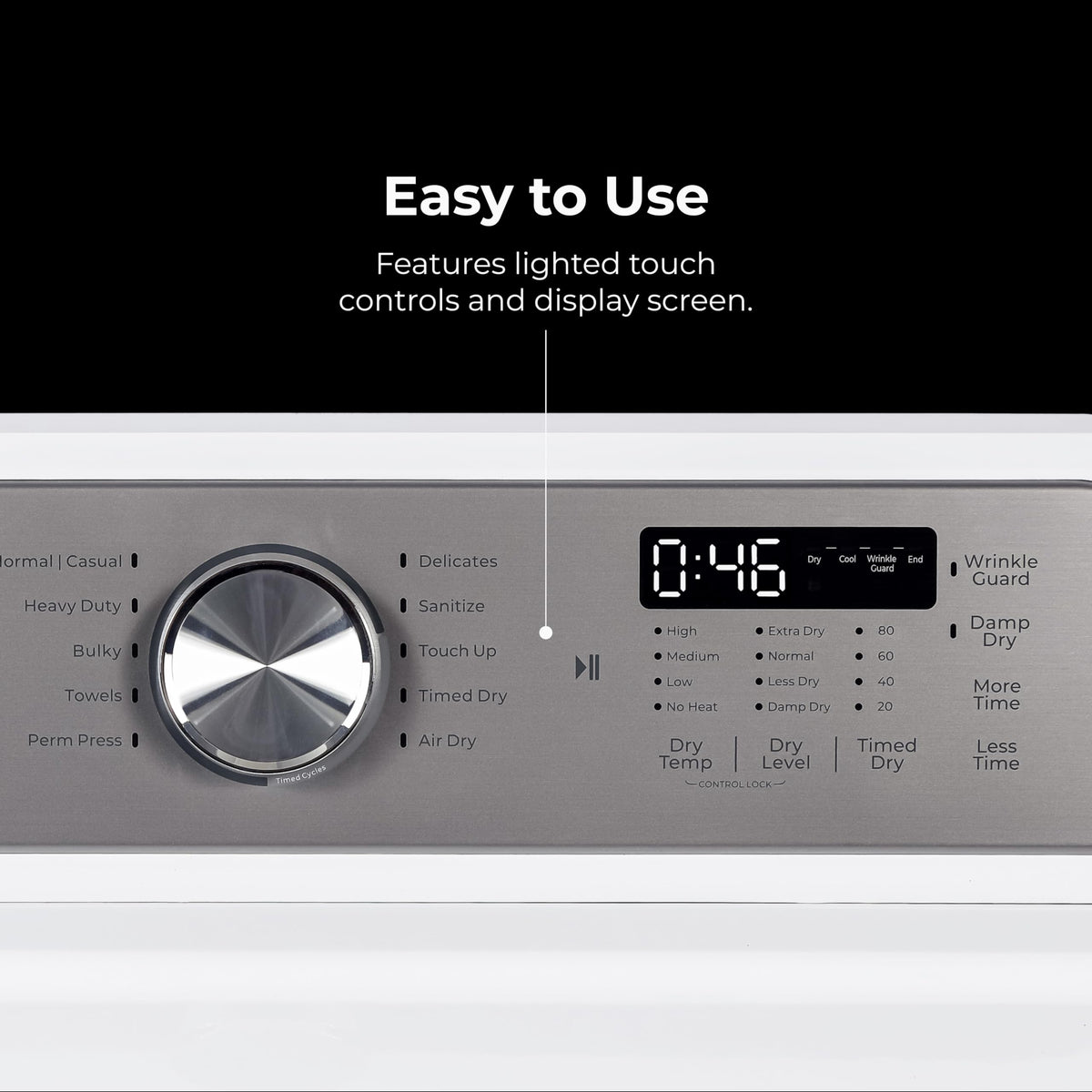 7.0 cu. ft. Front Load Electric Dryer - White I518107