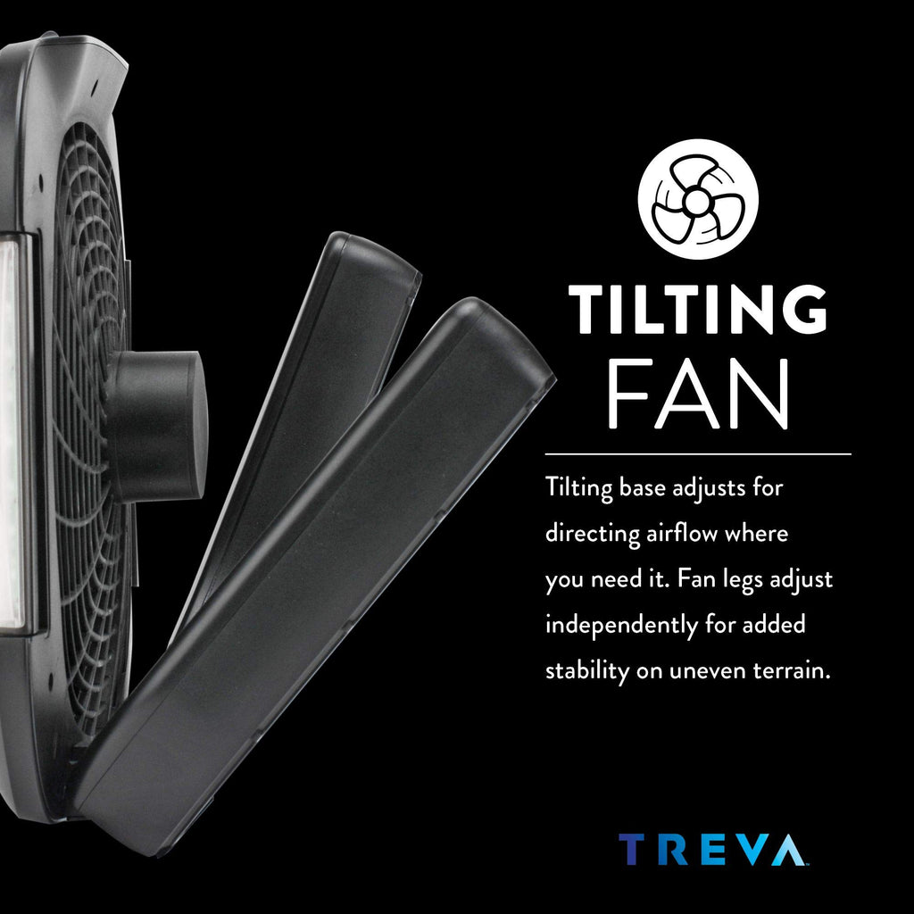 10 in Portable Fan with LED Lights P5101
