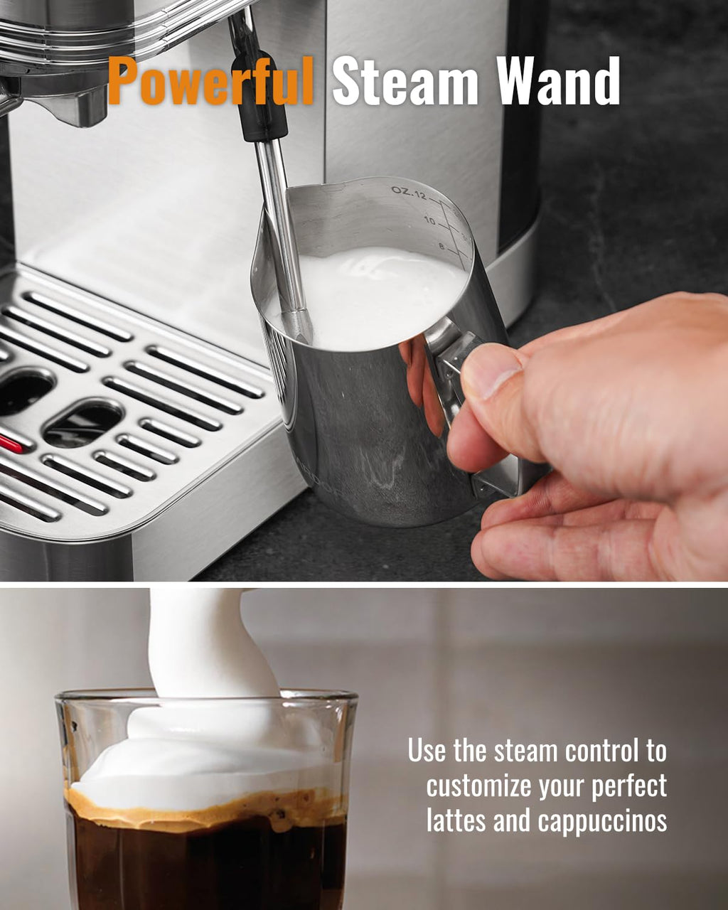 20 Bar Espresso Machine with Milk Frother and Touchscreen Y55490