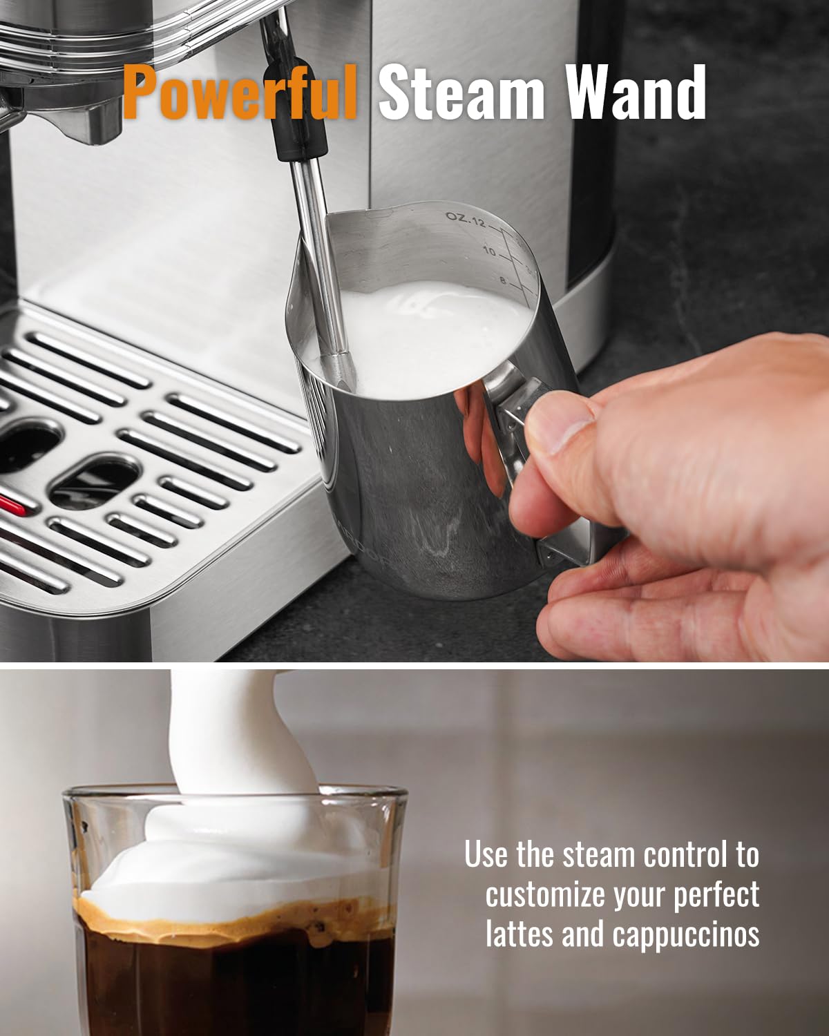 20 Bar Espresso Machine with Milk Frother and Touchscreen Y55490