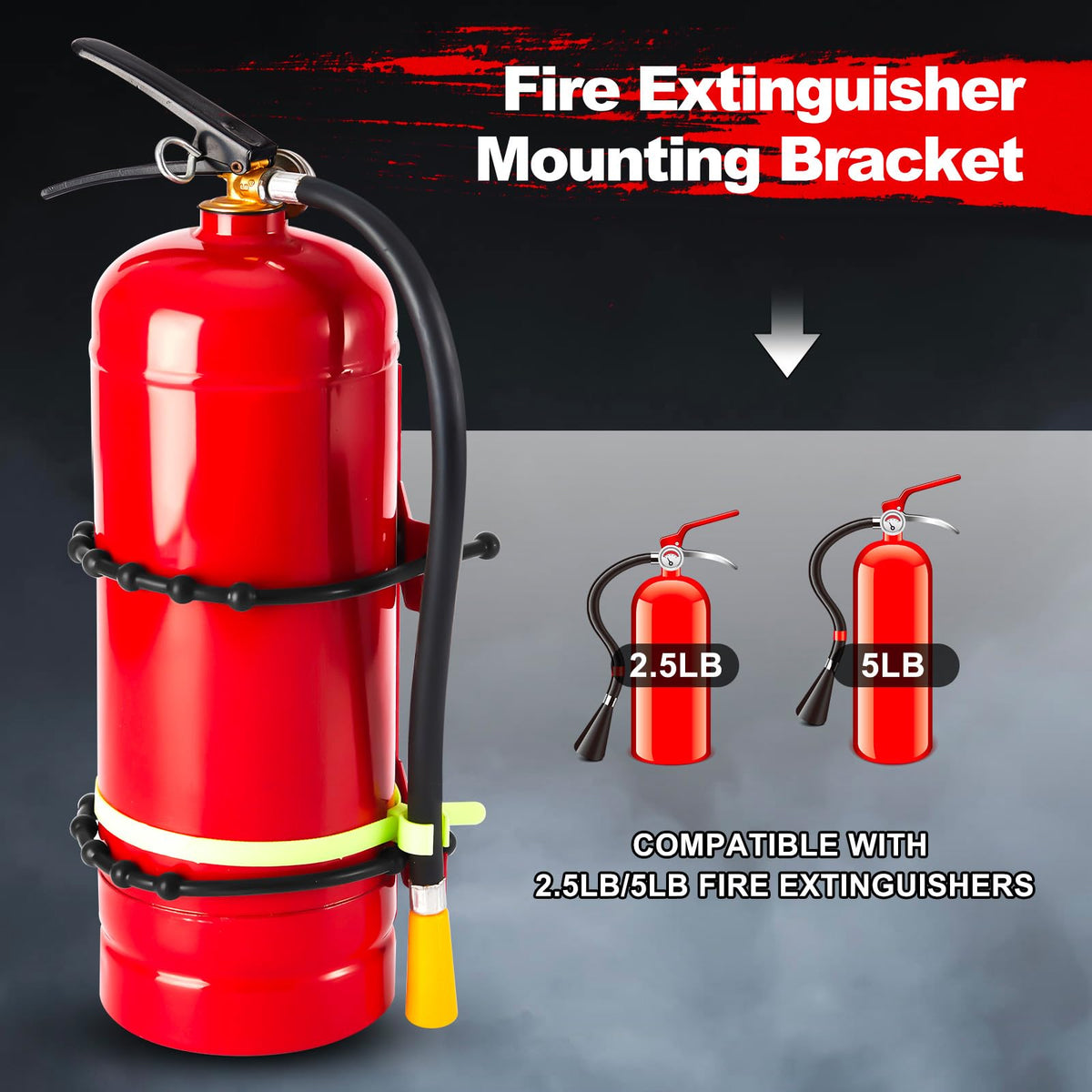 4 Pcs 2.5 Lbs and 5 Lbs Fire Extinguisher Replacement Straps W19449