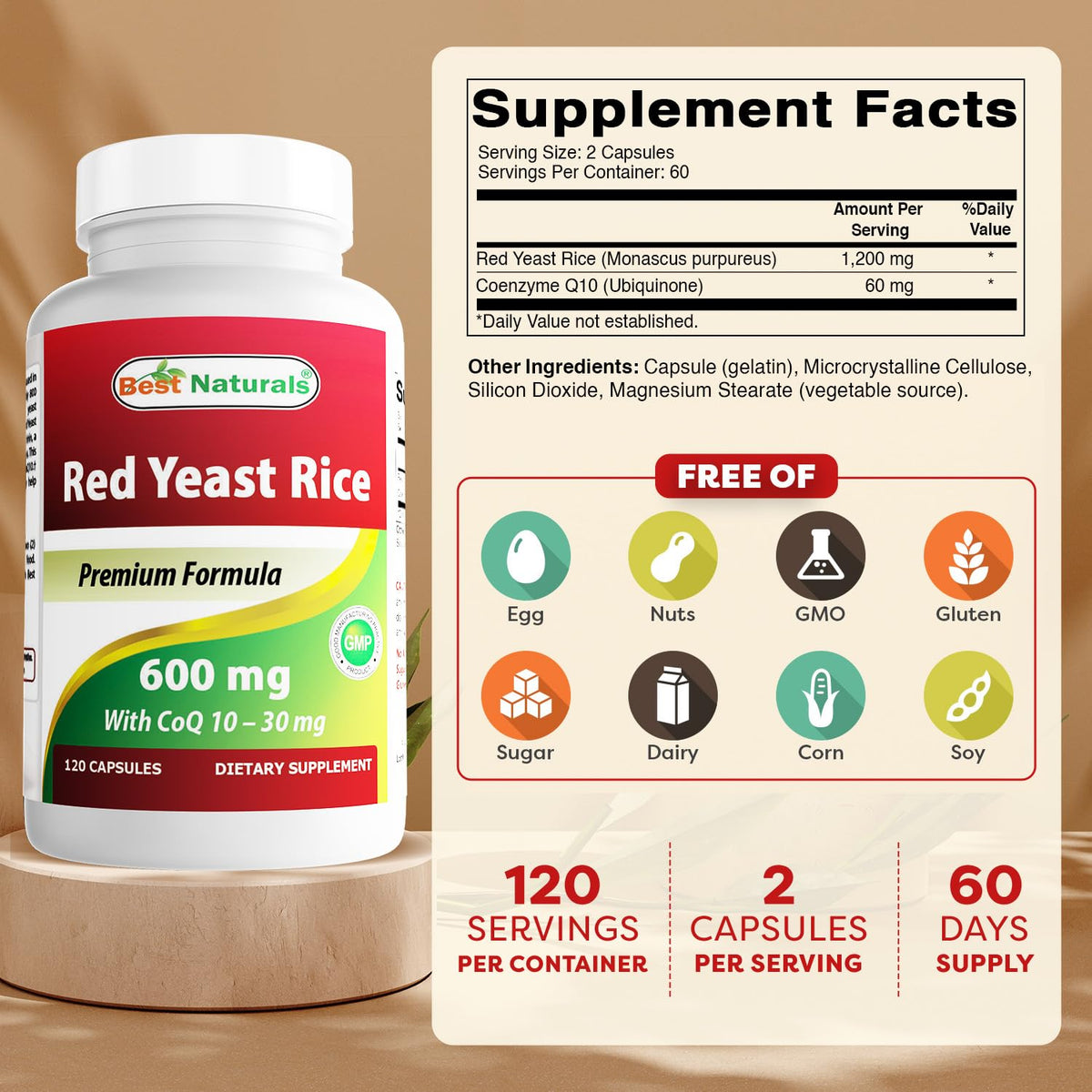 Red Yeast Rice with CoQ10 120 Capsules S140416