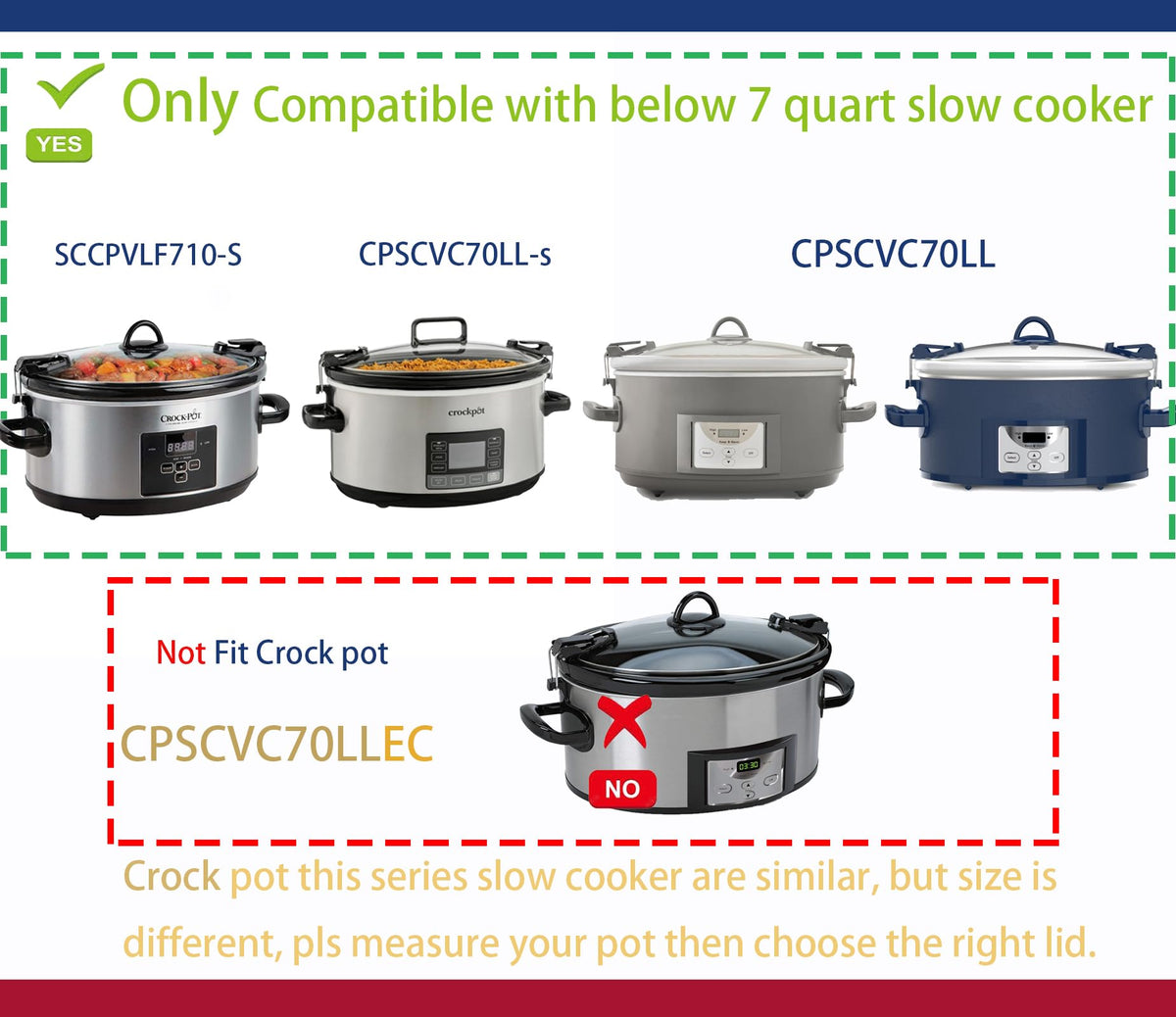 7 Qt Ceramic Slow Cooker Pot R156414