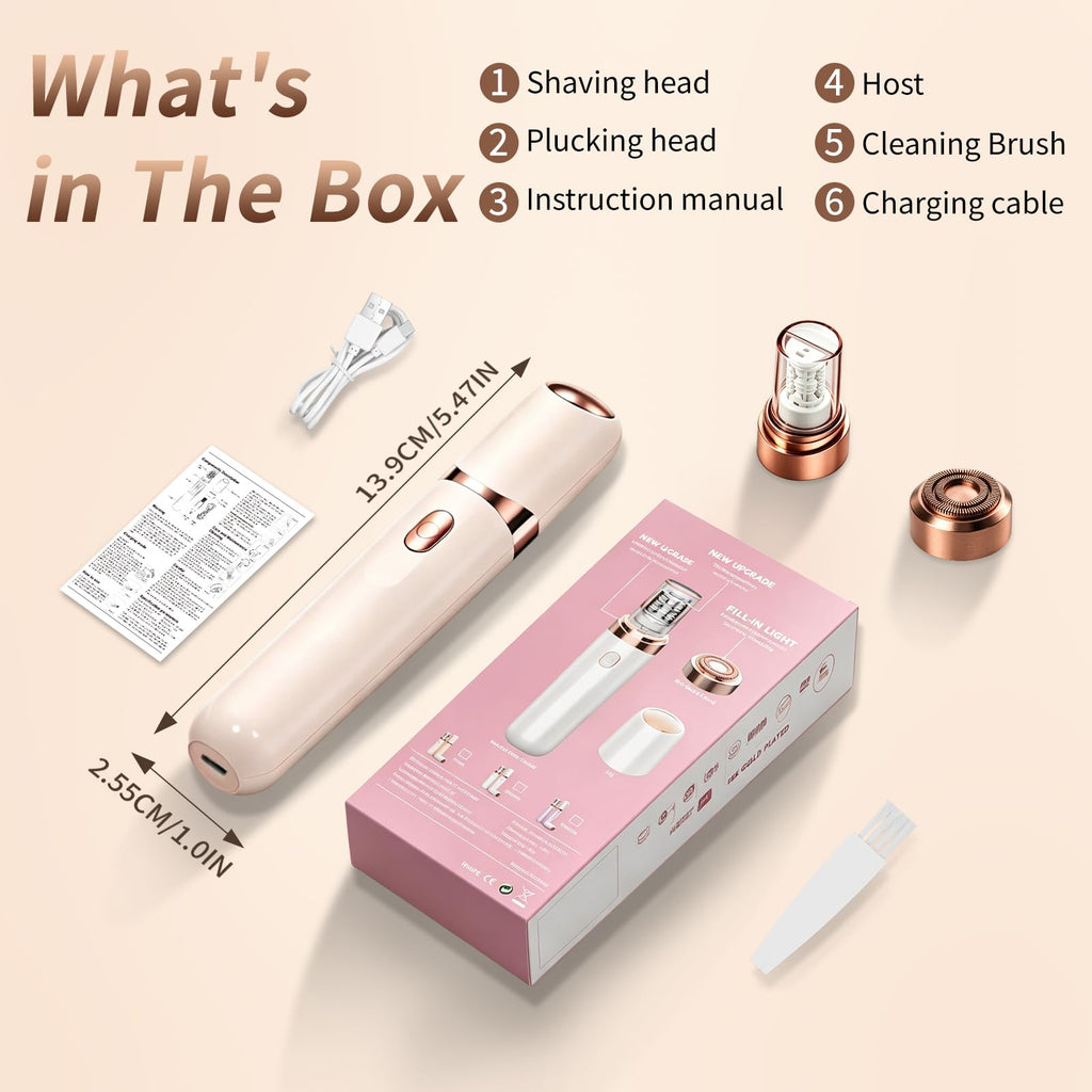 2-in-1 Rechargeable Epilator with LED Light A7007