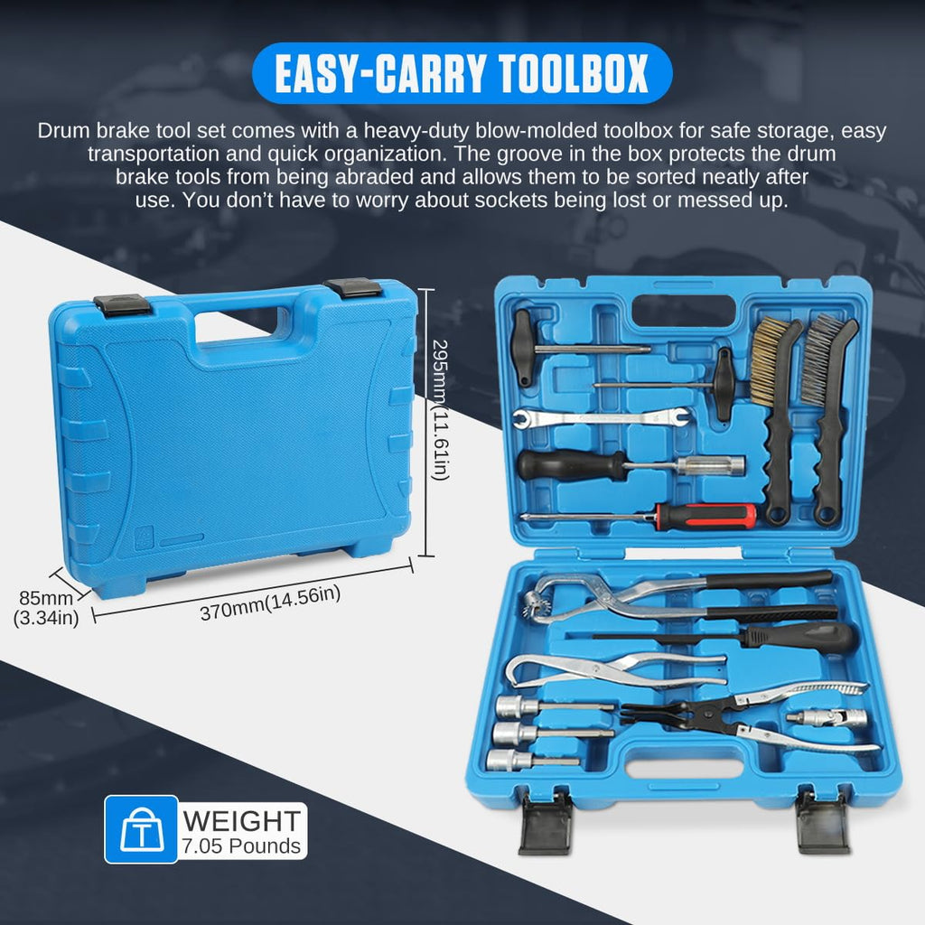 15 Pc Drum & Disc Brake Tool Kit K45373