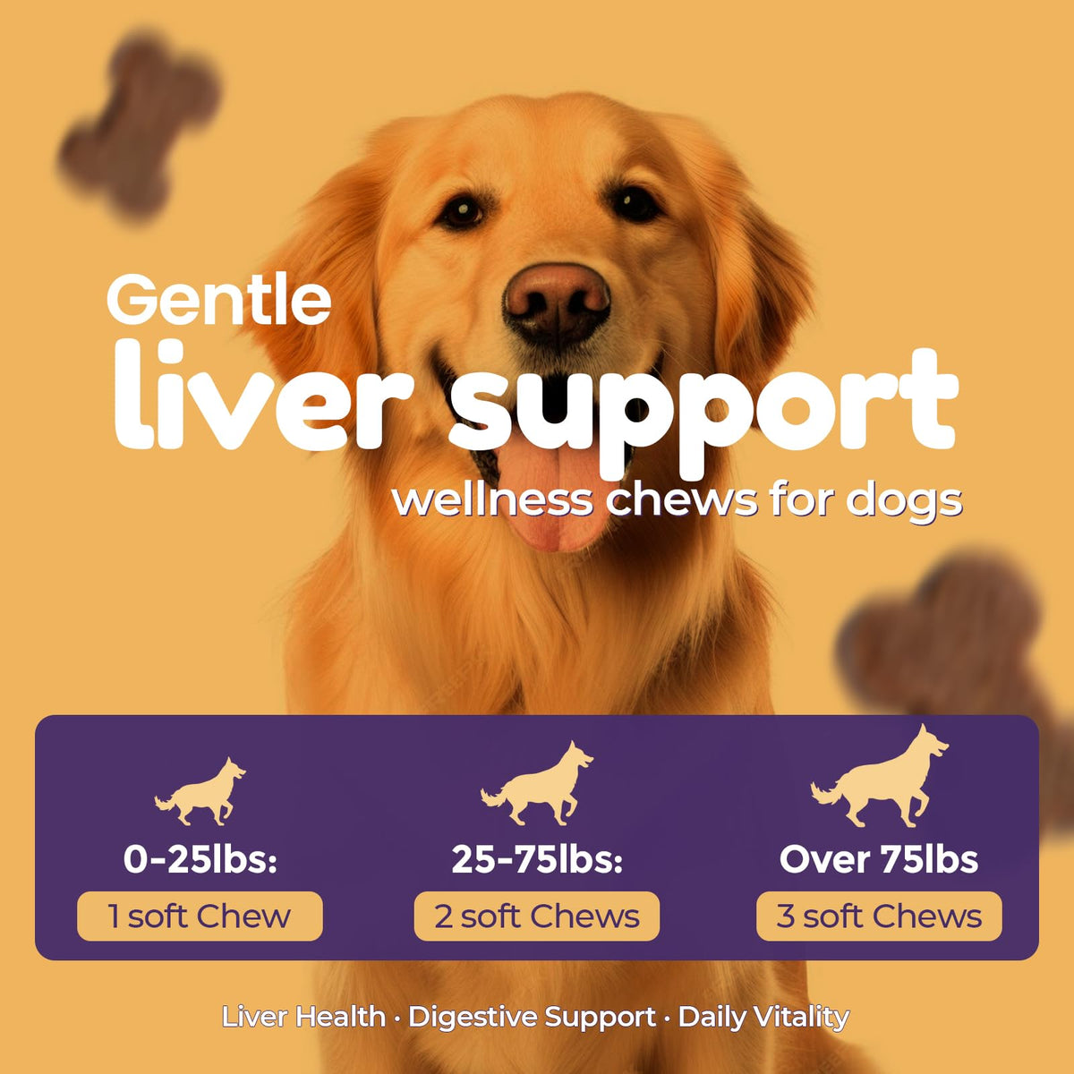 Dog Liver Supplement, Milk Thistle & Same, 5B CFU Probiotics, 90 Soft Chews Q667022
