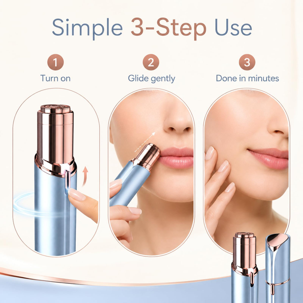 Facial Hair Remover with 2 Replacement Heads O4564