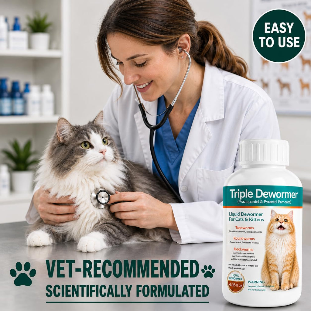 Cat Dewormer Liquid for Tapeworms, Roundworms and Hookworms T146631