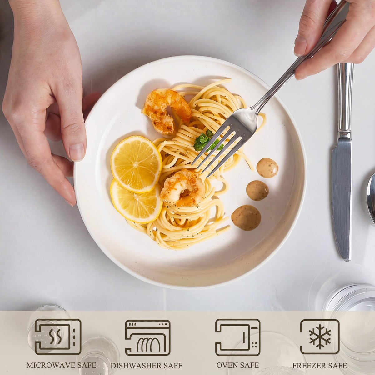 White Pasta Bowls Set of 4 T155056