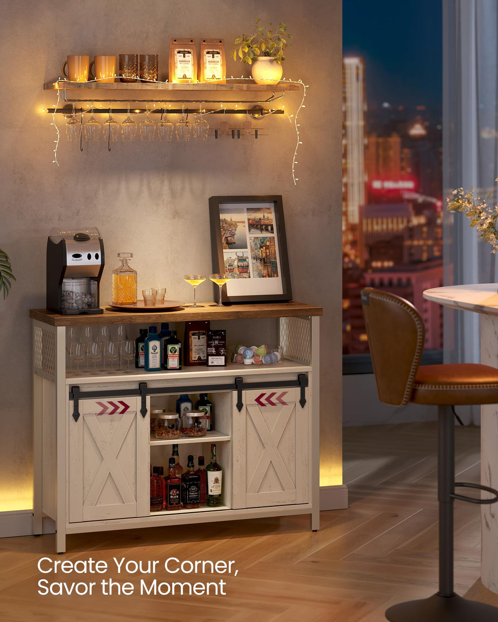 Buffet Cabinet with 2 Sliding Barn Doors H642615