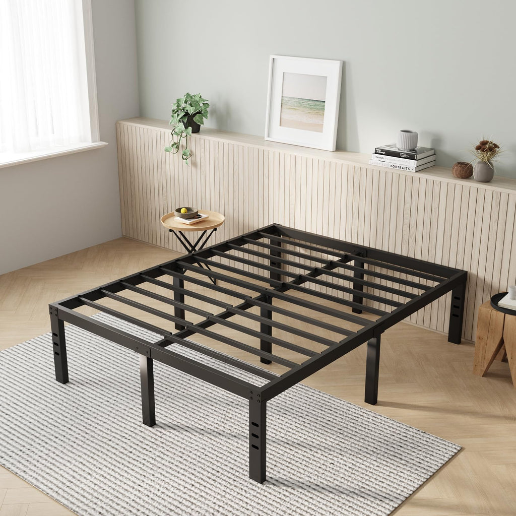 Queen Size 14 Inch Metal Platform Bed Frame C77340