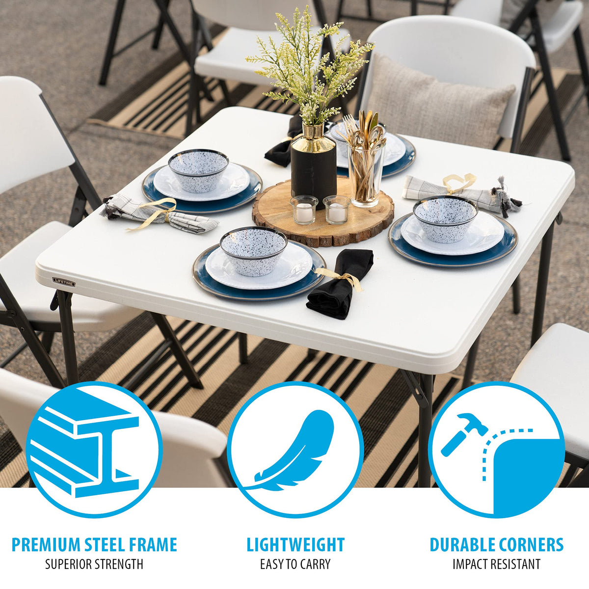 37-Inch Square Folding Card Table E444937