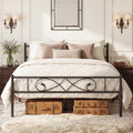 Full Size Metal Platform Bed with Under Storage O2369