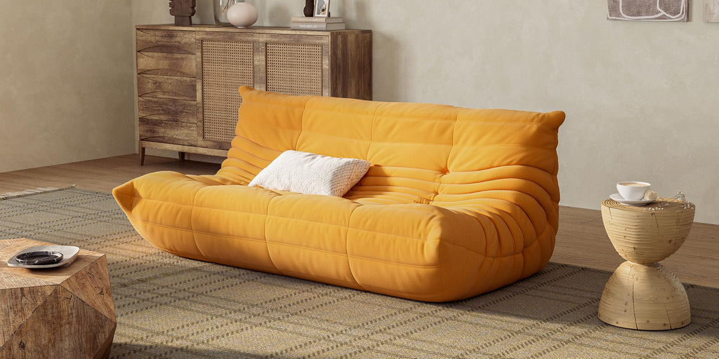 3-Seater Memory Foam Suede Bean Bag Chair W106126
