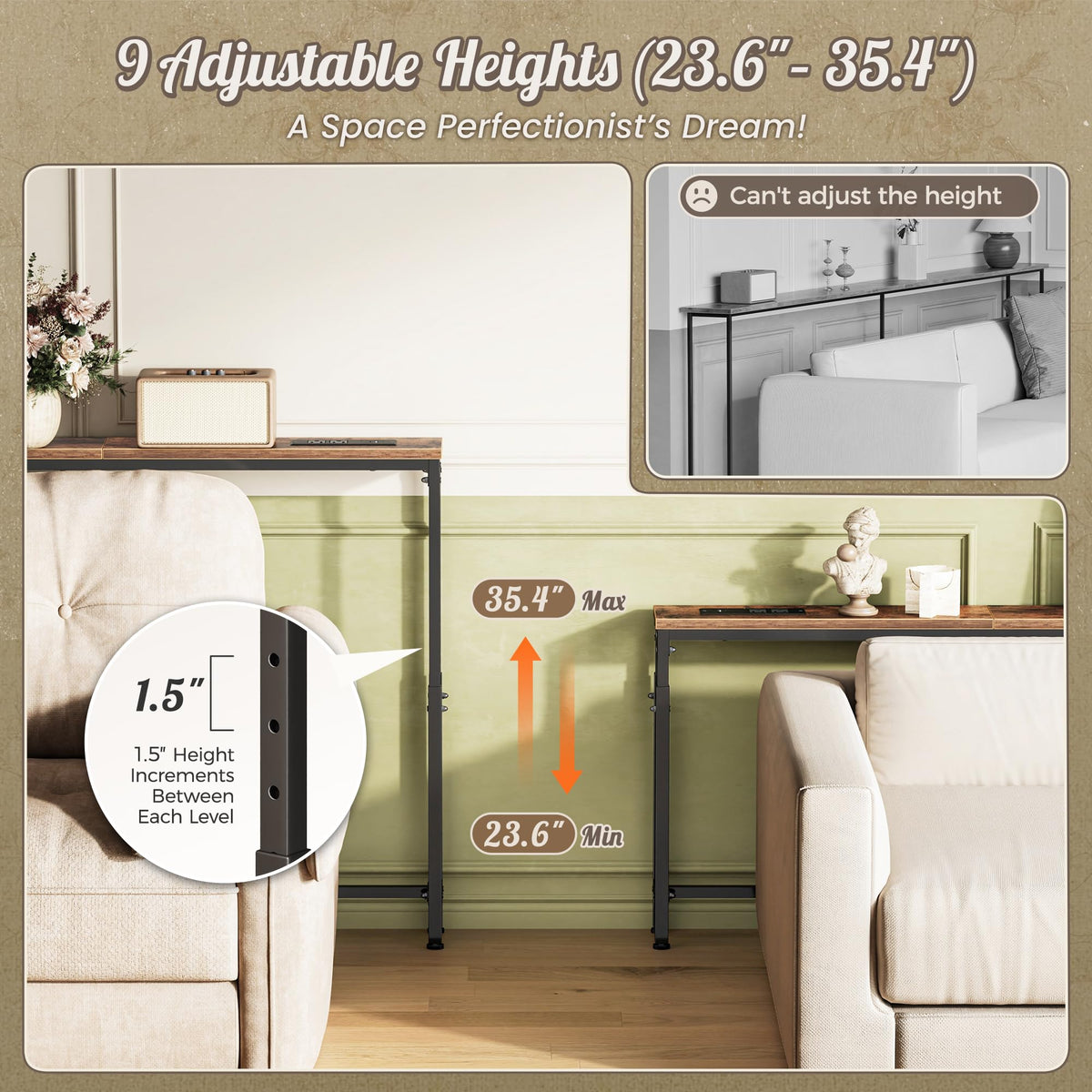 Narrow Console Table with Power Outlets & USB-C M836444