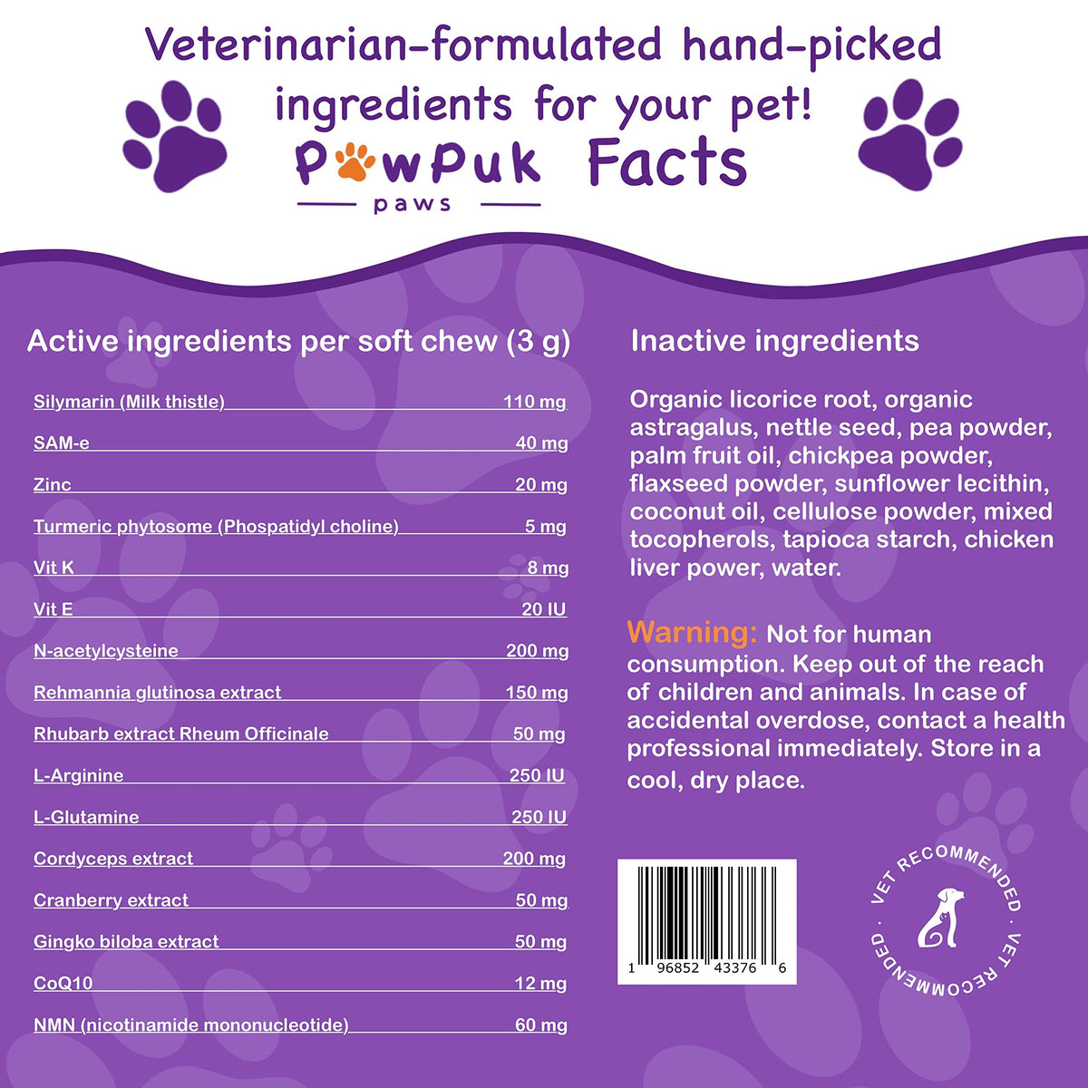 Liver & Kidney Vitamins Supplements for Dogs O884431
