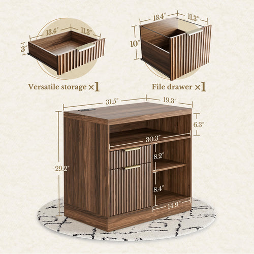 2 Drawer File Cabinet with Lock O53137