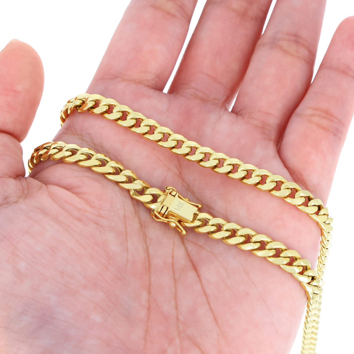 14k Yellow Gold Cuban Chain Necklace L610135