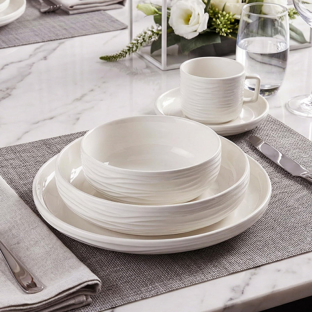 White Pasta Bowls Set of 4 T155056