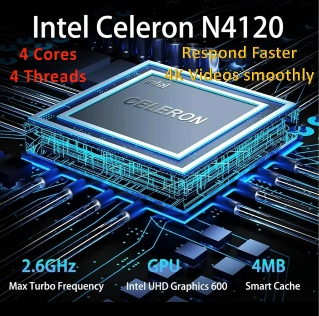 14" Ultral Light Thin Laptop, Quad-Core Intel Celeron, 16GB RAM, 564GB, Windows 11 S, Royal Blue K39734