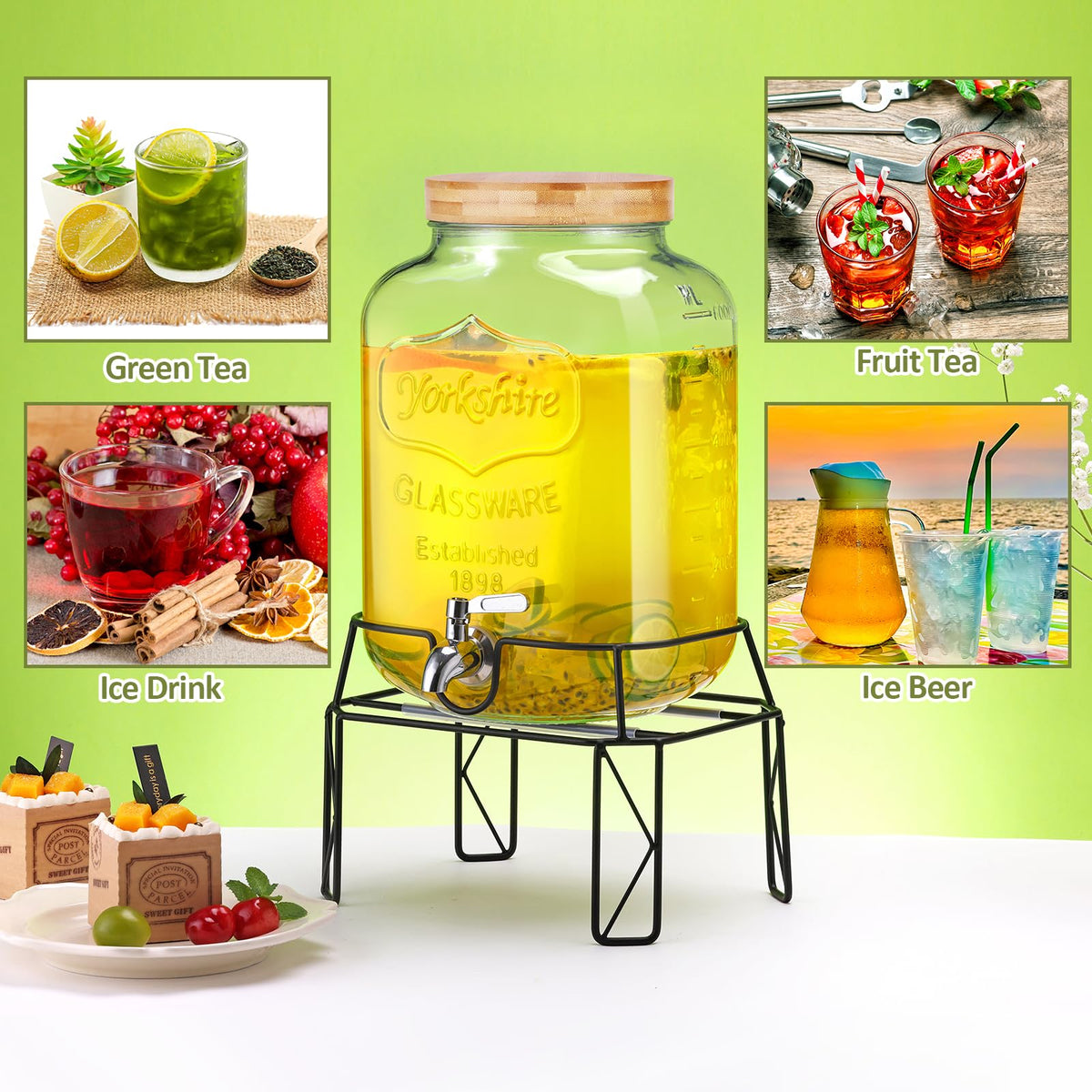 2 Gallon Drink Dispensers with Stand J6525