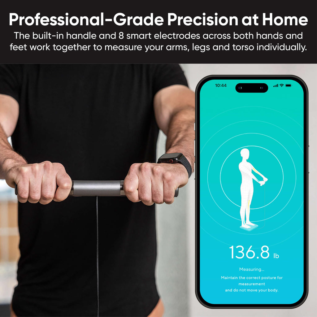 Wi-Fi & Bluetooth Body Composition Scale with Handle, 400 lbs, Black Z94853