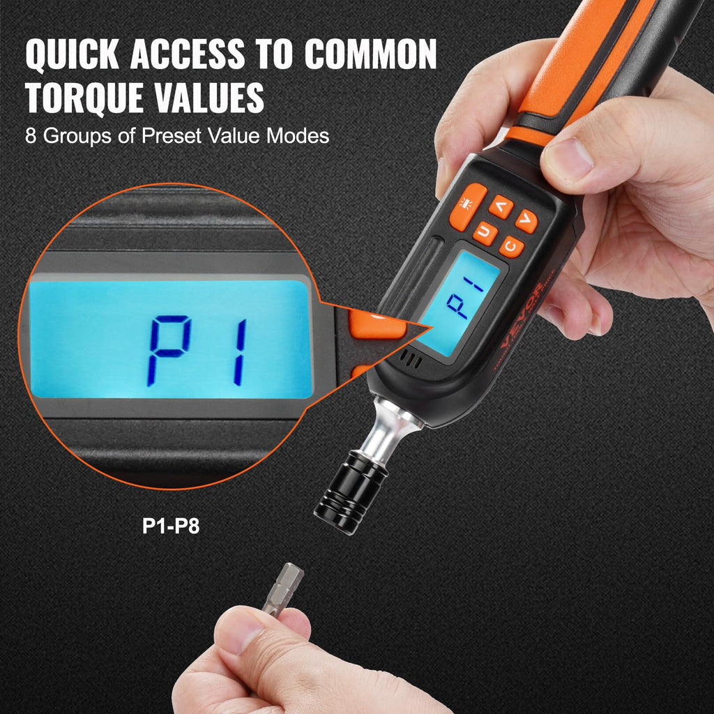 1/4" Drive Digital Torque Screwdriver with LCD, Bits & Case O636572