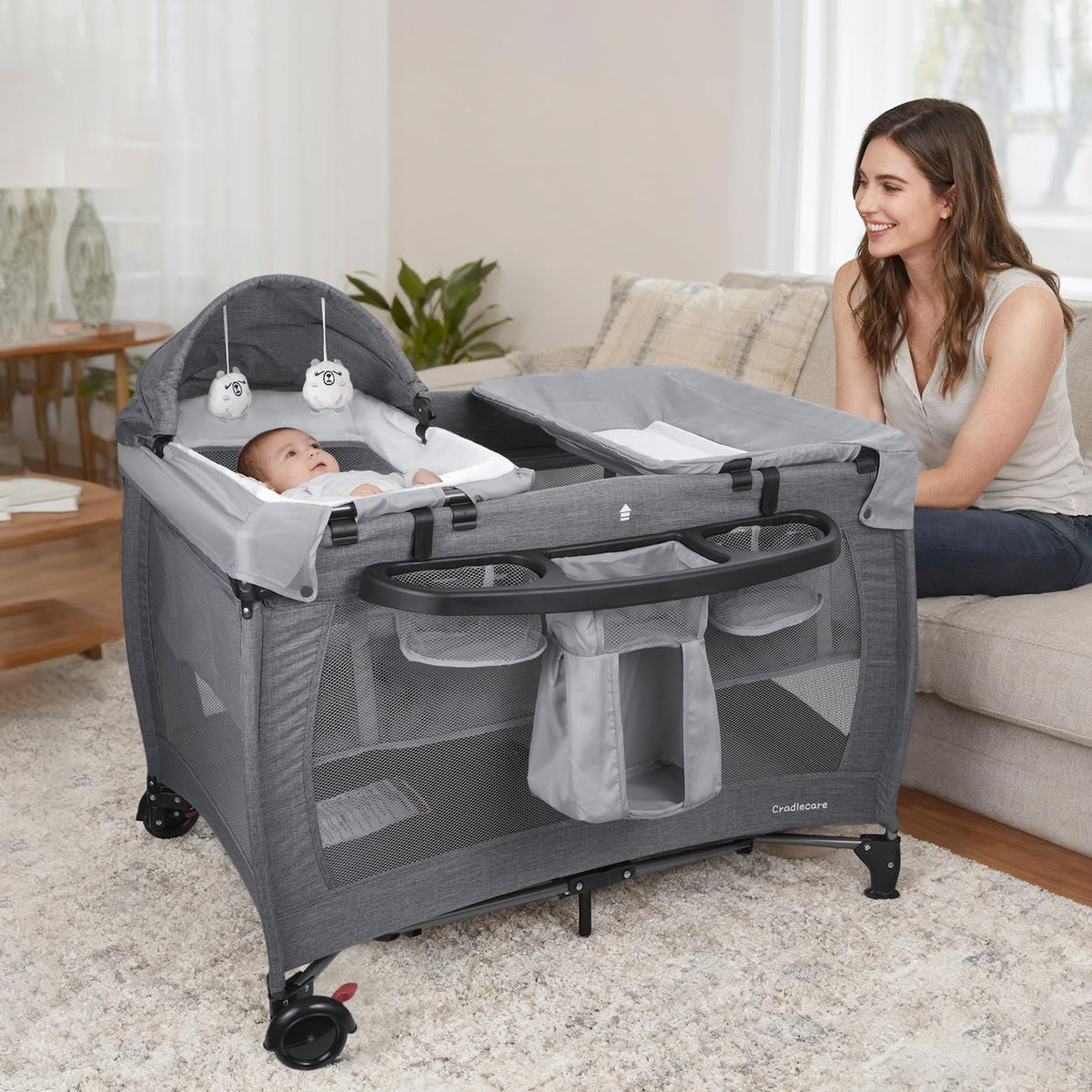 5-in-1 Pack and Play with Bassinet & Changing Table F930115