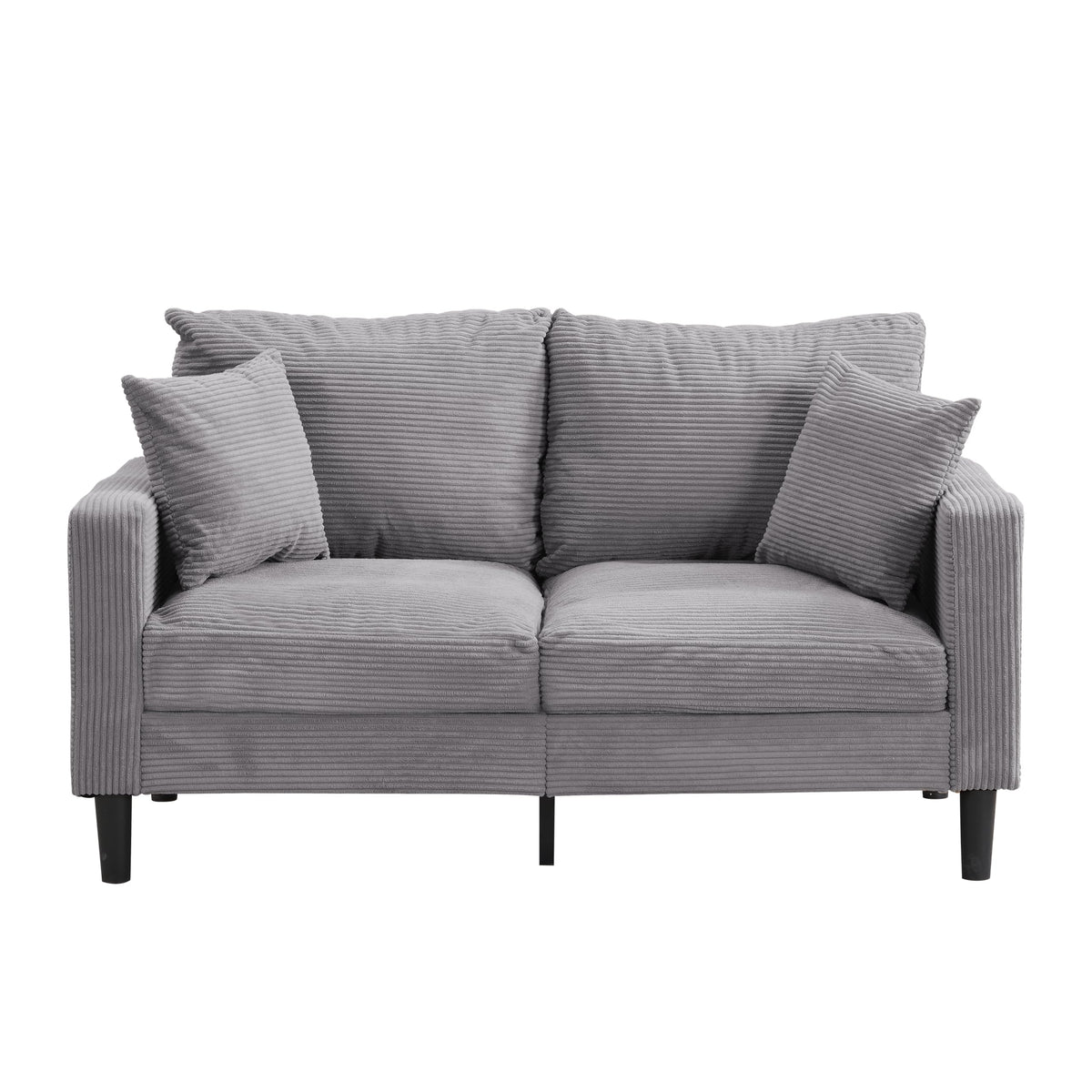 Light Gray 2-Seat Upholstered Loveseat Sofa E62194