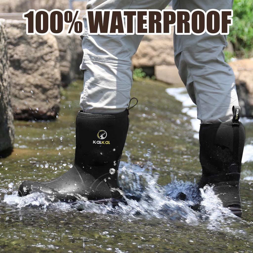Waterproof Insulated Mid Calf Rubber Boots O867199