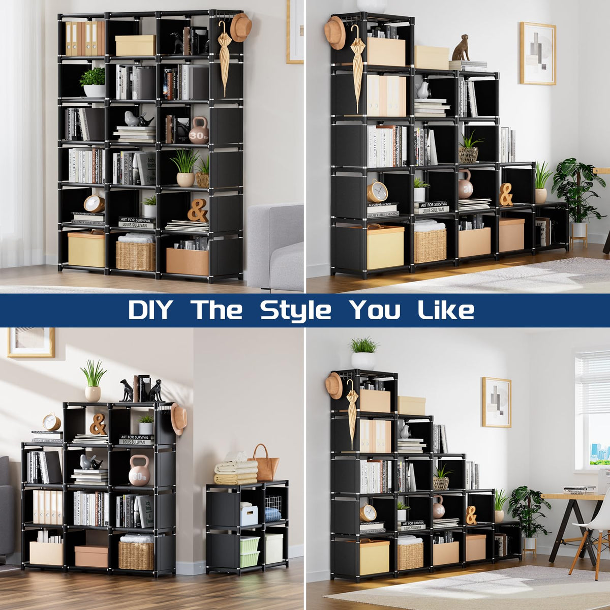 18 Cube Extra Large Bookcase Storage Organizer U81675