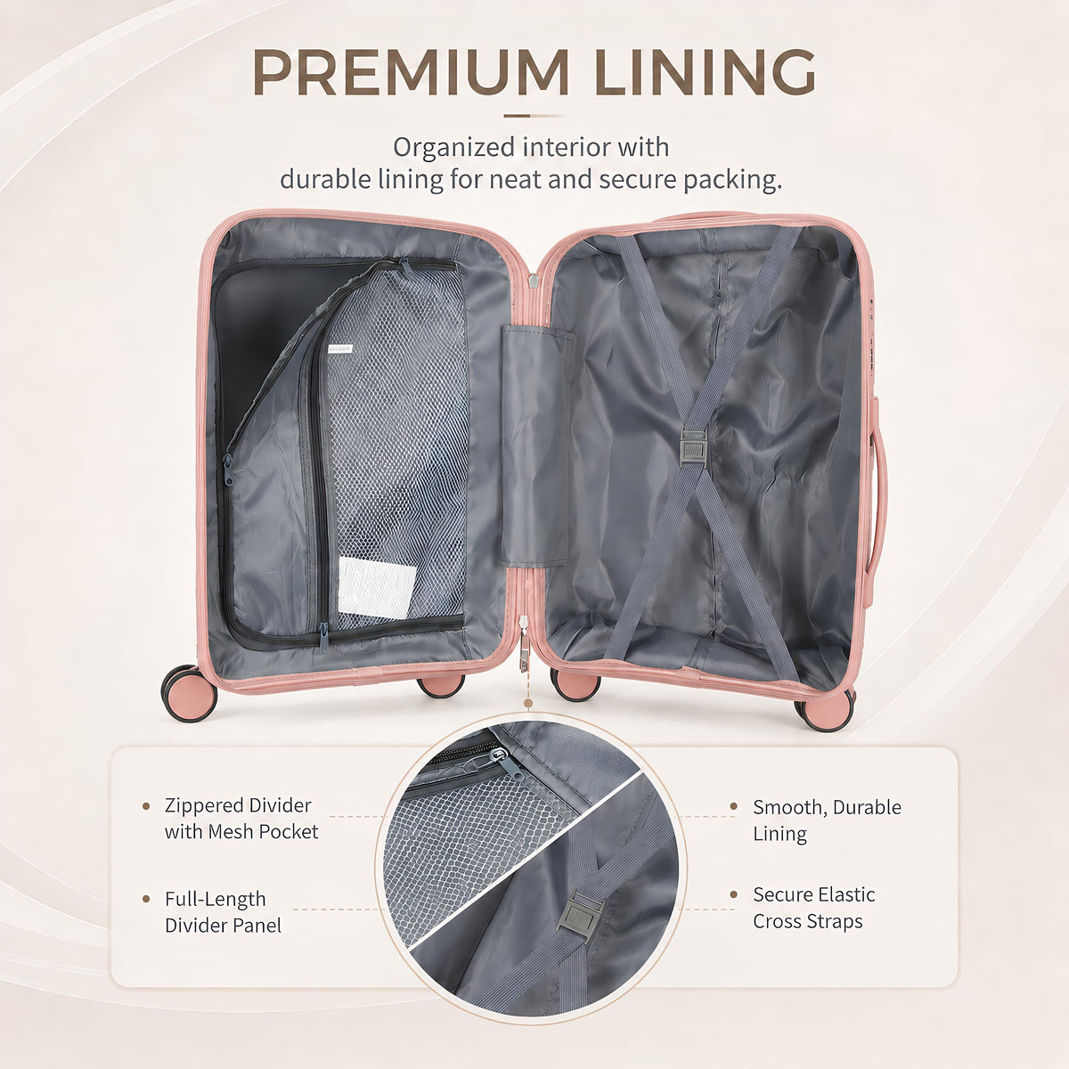 20” Carry On Hardside Luggage with TSA Lock Q944487
