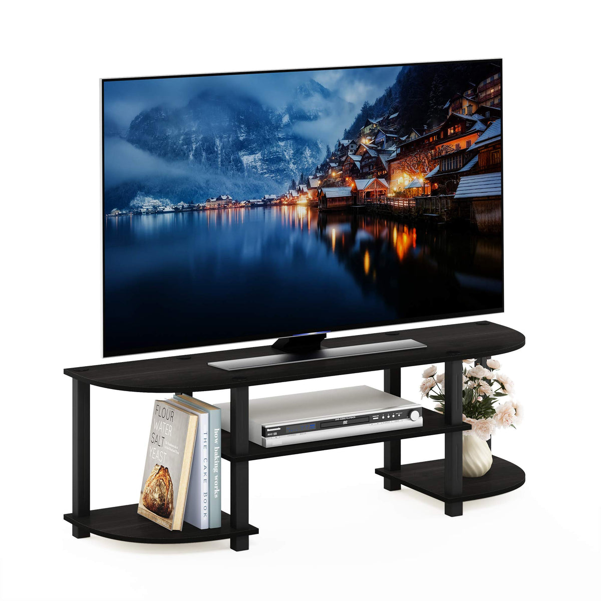 Espresso/Black TV Entertainment Center Z739366