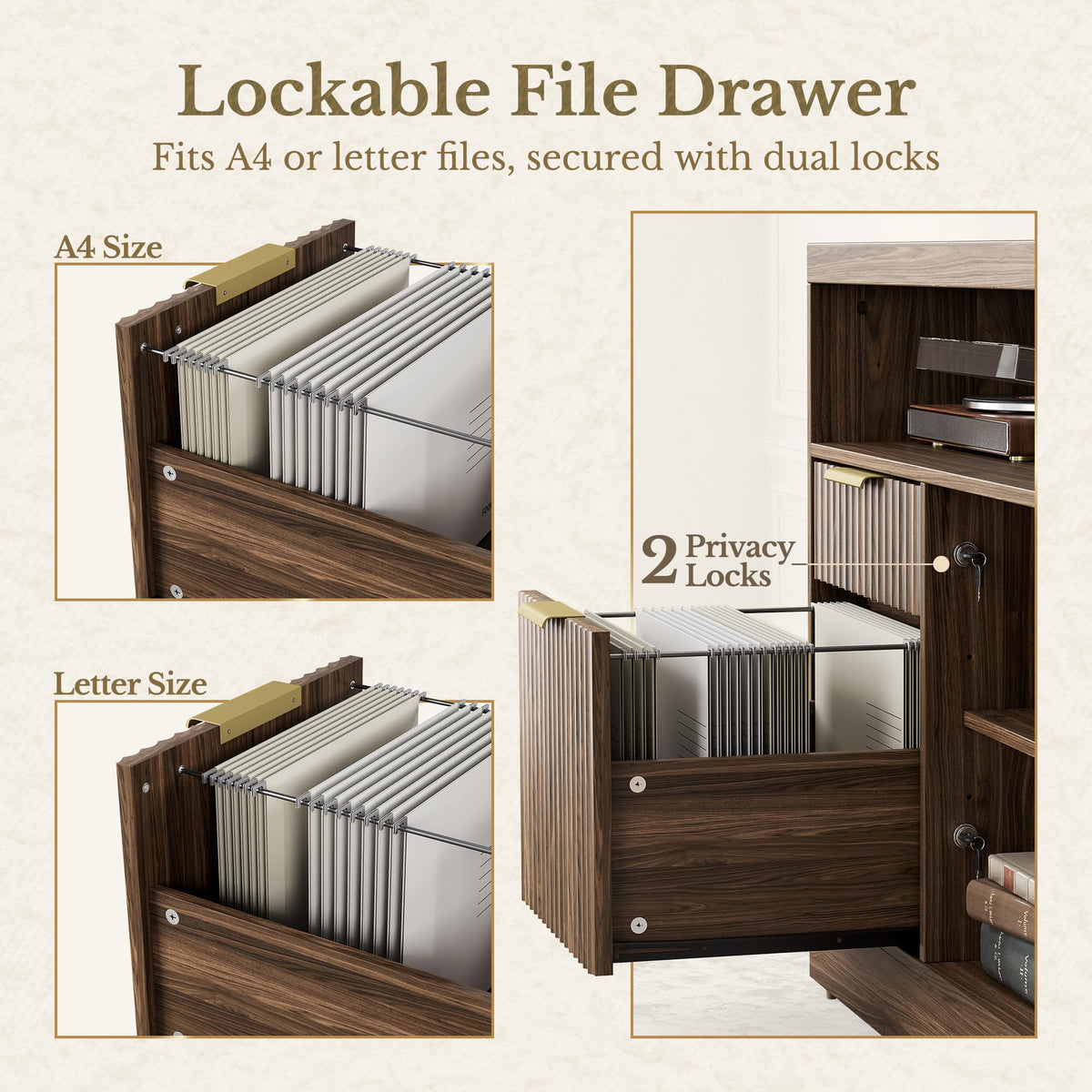 2 Drawer File Cabinet with Lock O53137