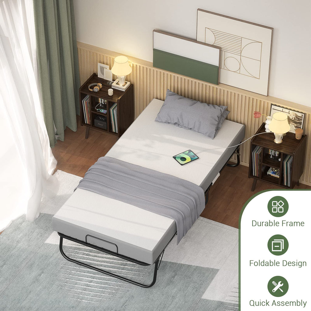75" x 31" Folding Bed with Memory Foam Mattress M102