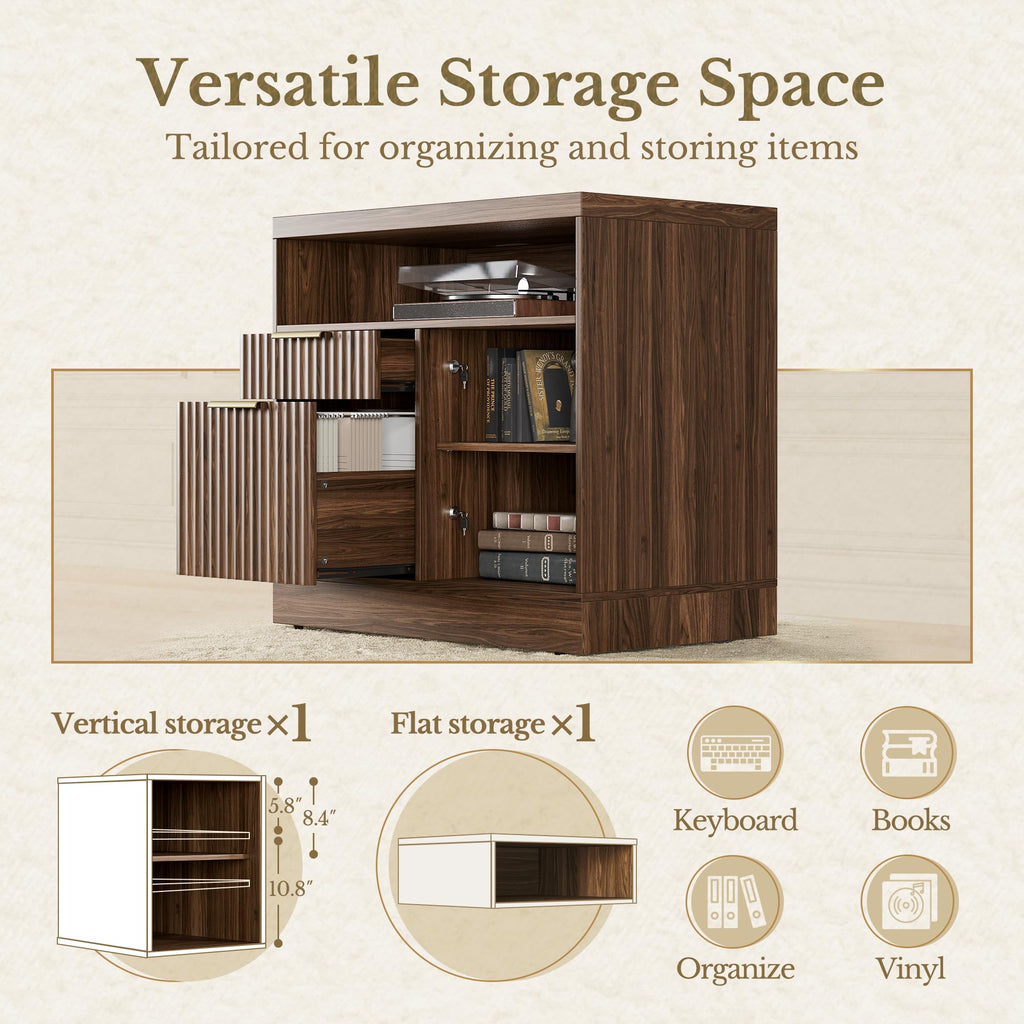 2 Drawer File Cabinet with Lock O53137