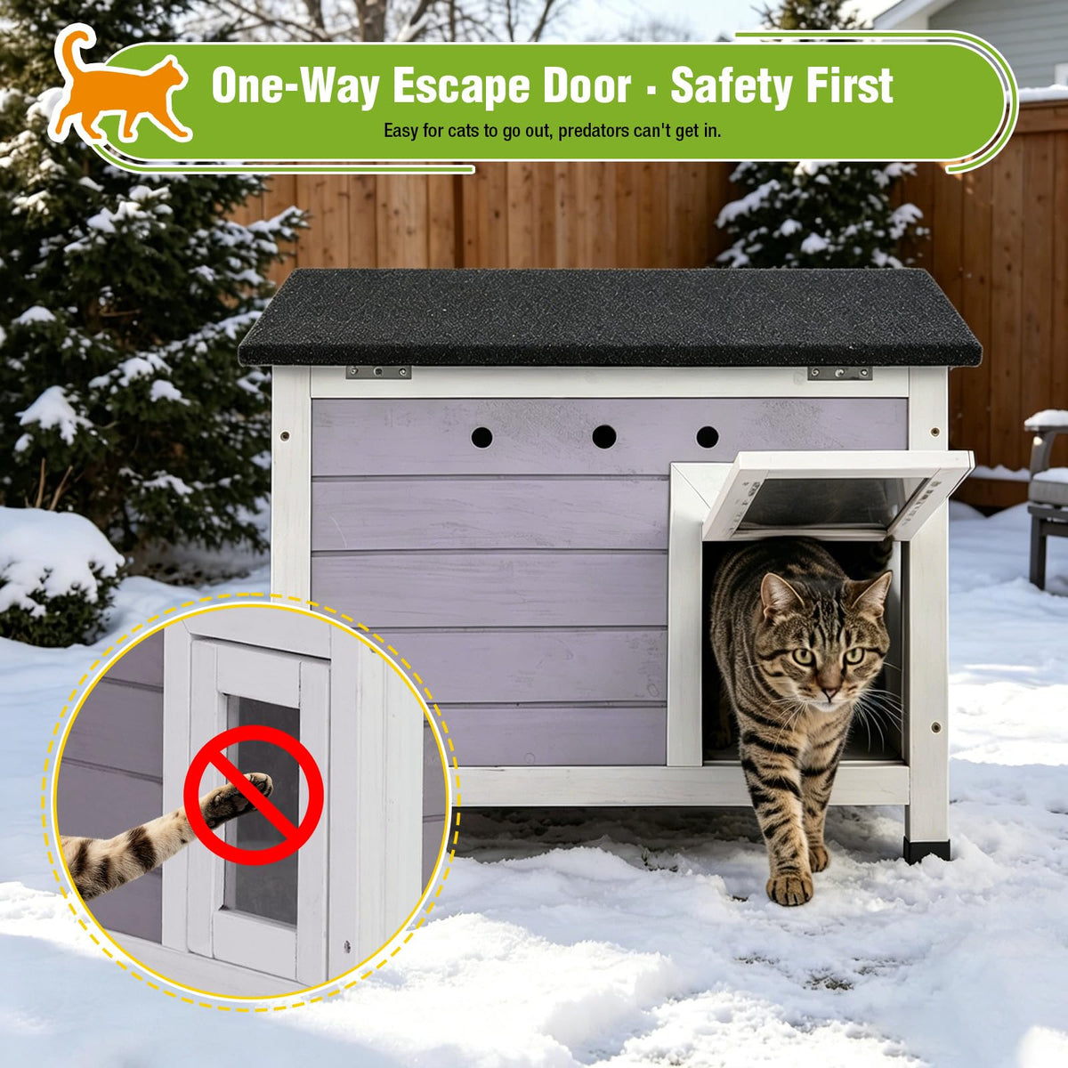 Outdoor Cat House with Insulated Liner O124