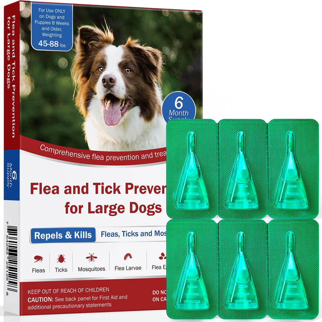 Large Dog Flea and Tick Prevention 6-Month Supply P914