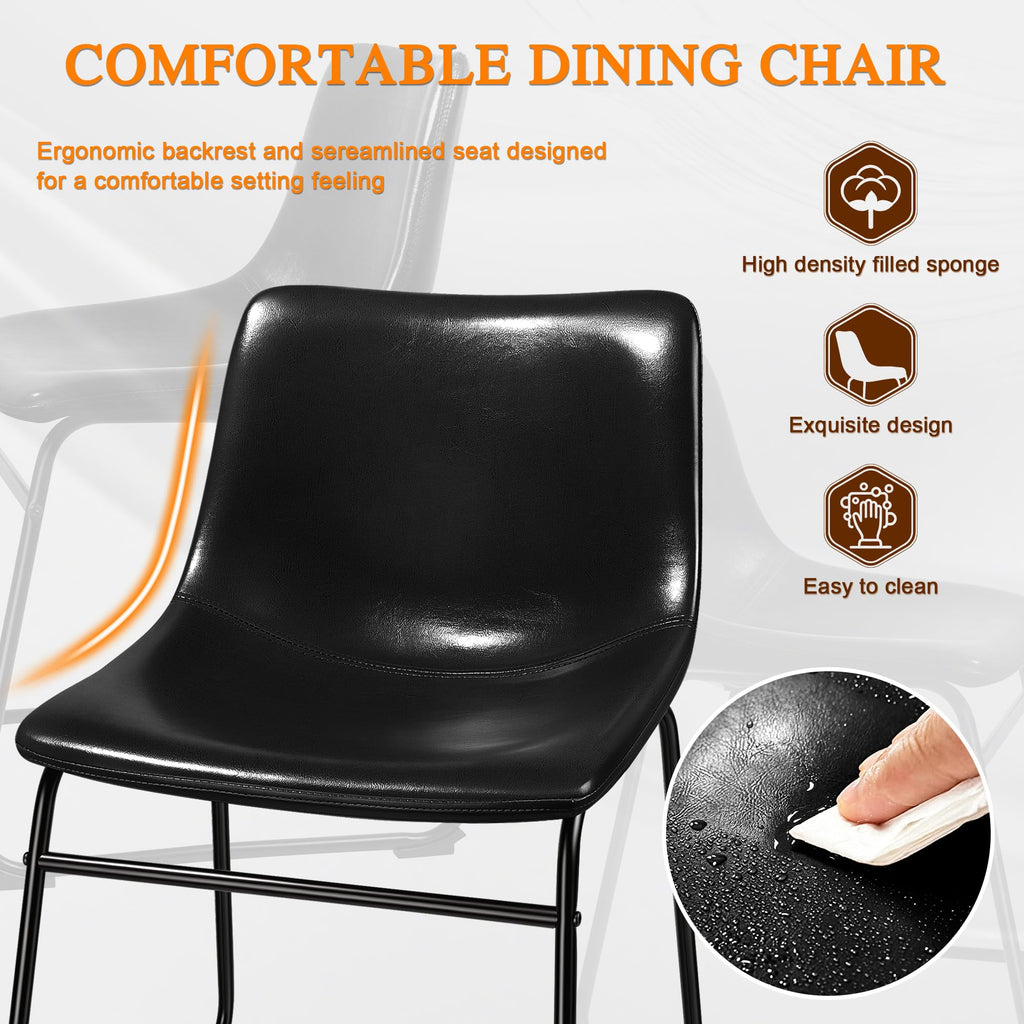Faux Leather Bar Stools Set of 2 W319202