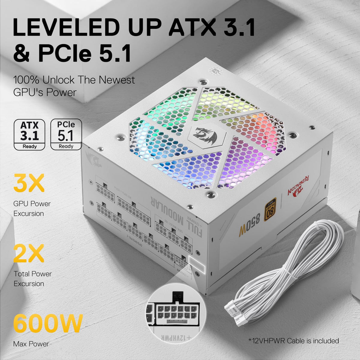 850 Watt 80+ Gold Fully Modular PSU W5809