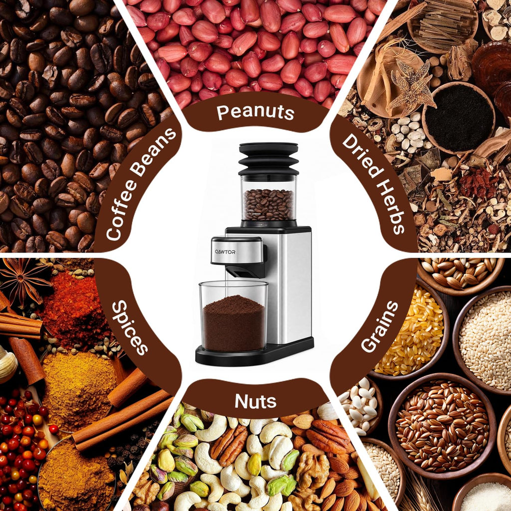 Conical Burr Coffee Bean Grinder, 25 Precise Settings, Anti-Static N694065