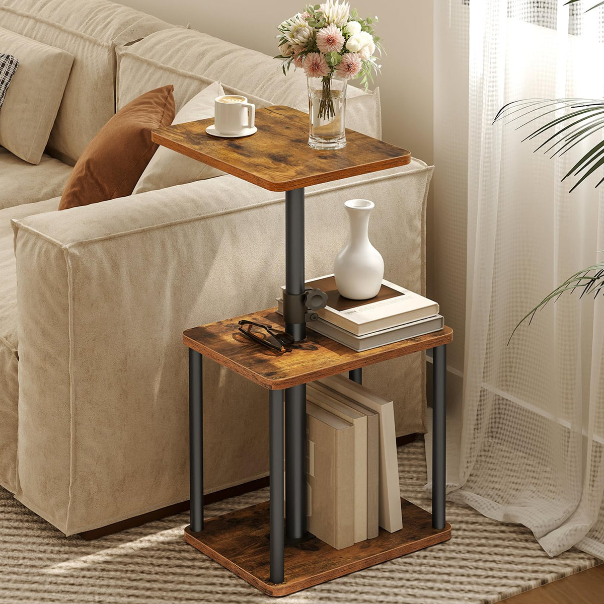 360° Rotating Height Adjustable End Table N609440