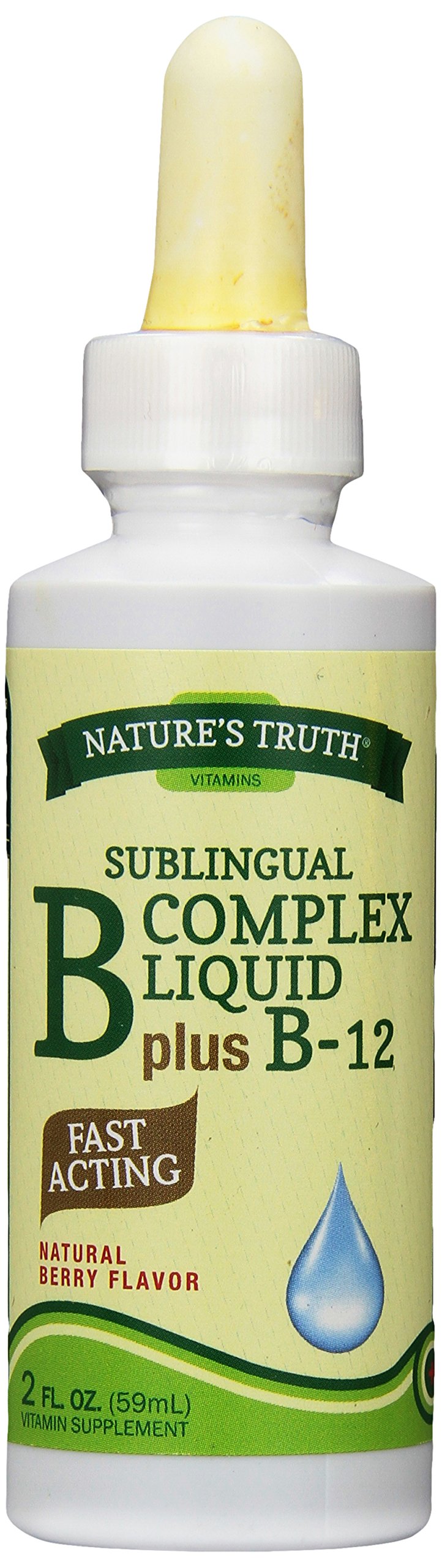 Sublingual Vitamin B Complex Plus B-12 Liquid, Natural Berry, 2 Fl Oz (Pack of 3) U342